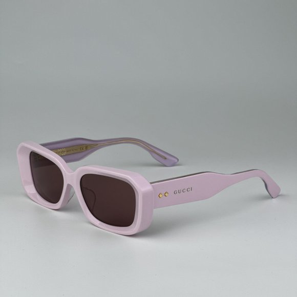 Gucci GG1531SK 003 BRAND NEW Sunglasses Pink Brown Unisex Rectangle - Picture 1 of 13
